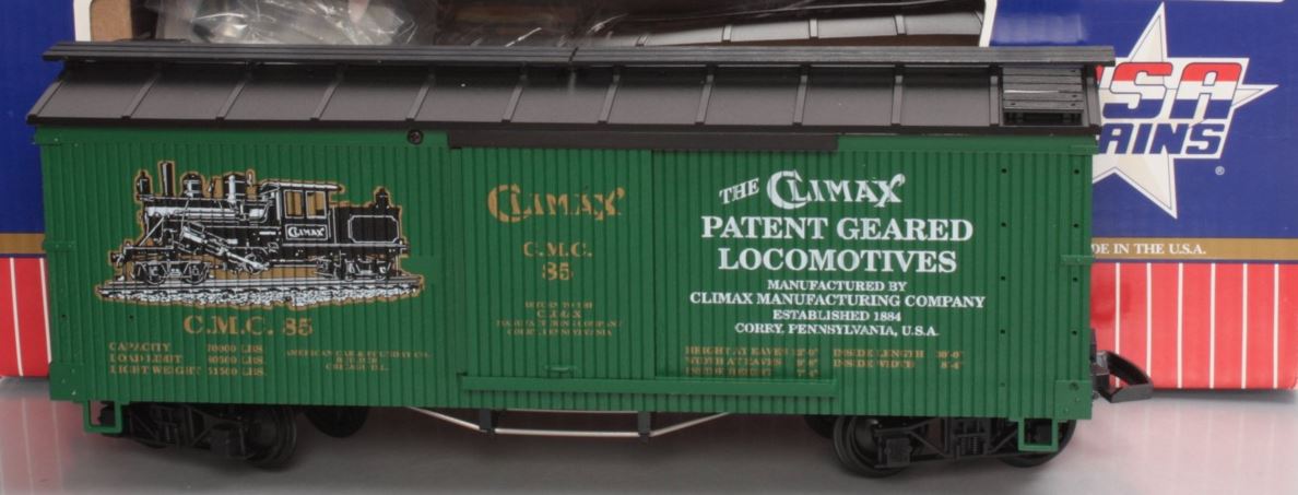 USA Trains R19063 G Climax Wood Boxcar