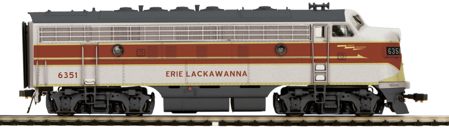 MTH 80-2124-0 HO Erie Lackawanna F-7 A Unit Diesel Locomotive (DCC Ready) #6351