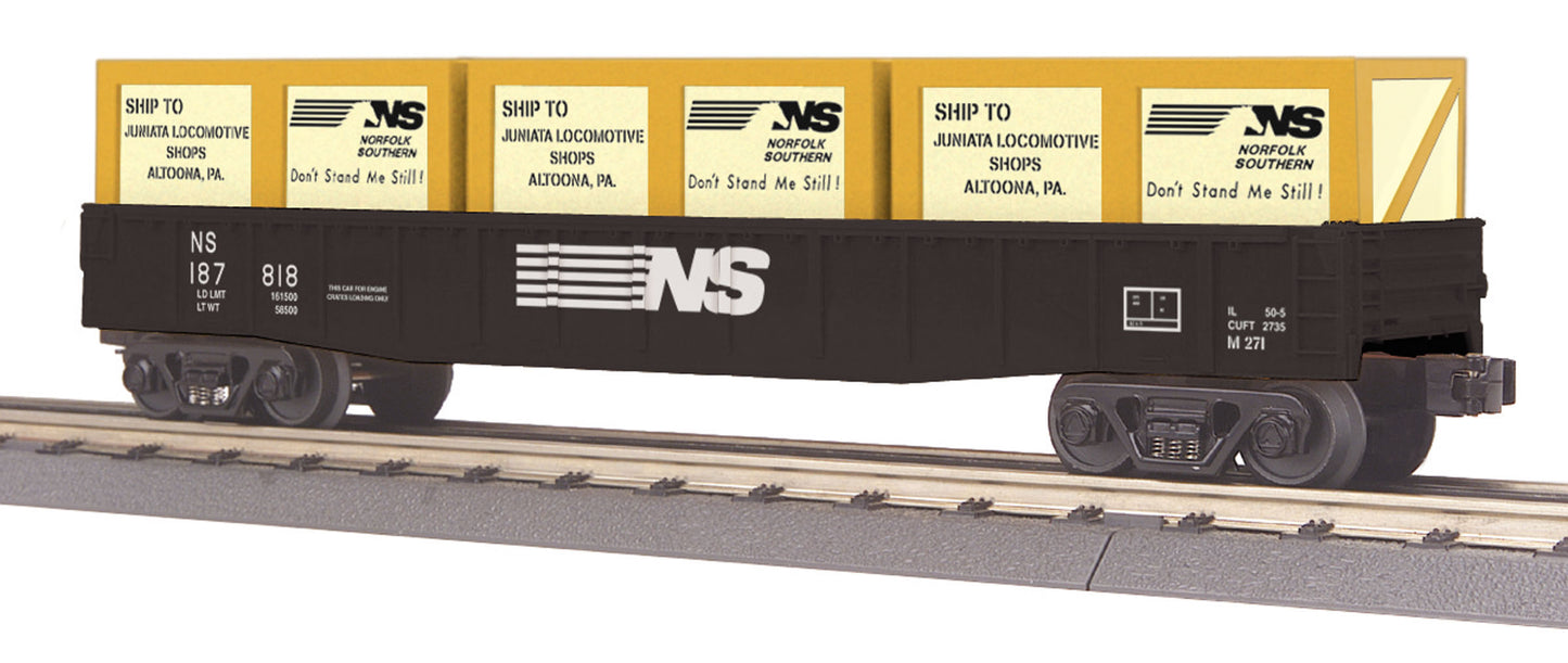 MTH 30-72156 O Norfolk Southern Gondola with Crate Load #187818