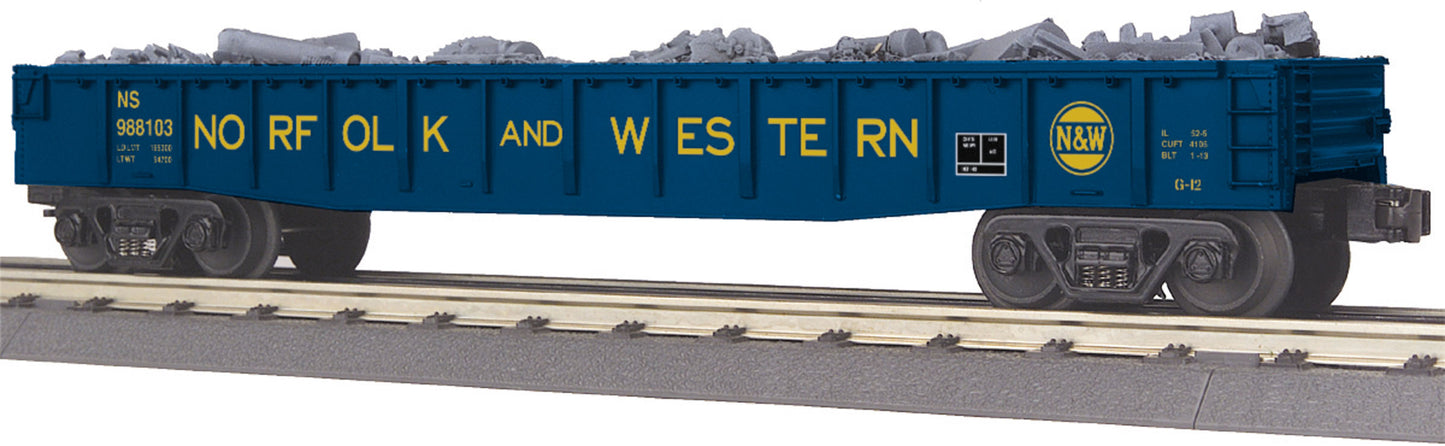 MTH 30-72158 O Norfolk & Western Gondola with Junk Load #988103