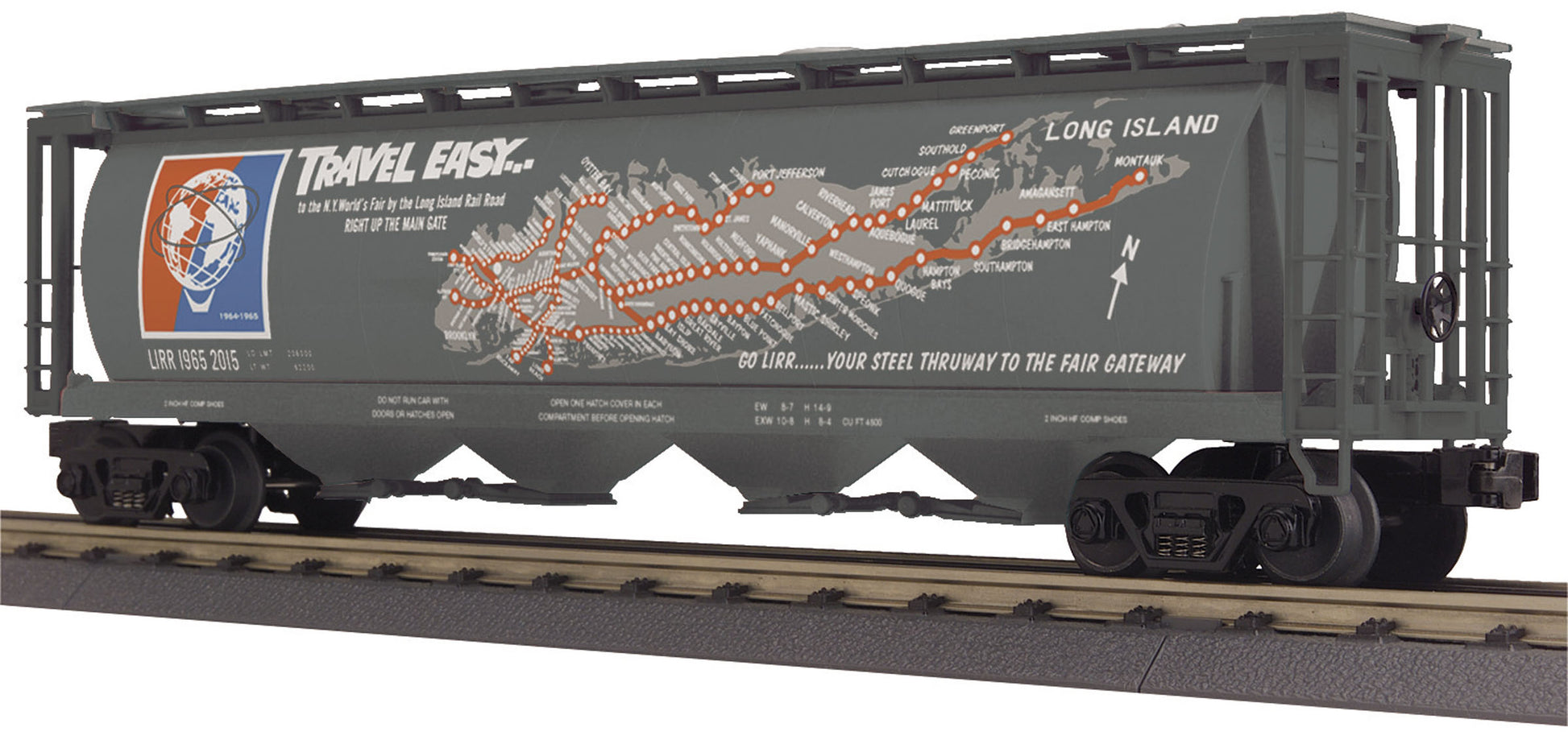 MTH 30-75533 O Long Island 4-Bay Cylindrical Covered Hopper #19652015