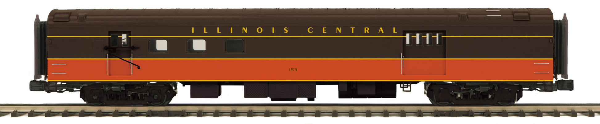 MTH 20-68255 O Illinois Central 70' ABS SS Railway Post Office 3-Rail Premier