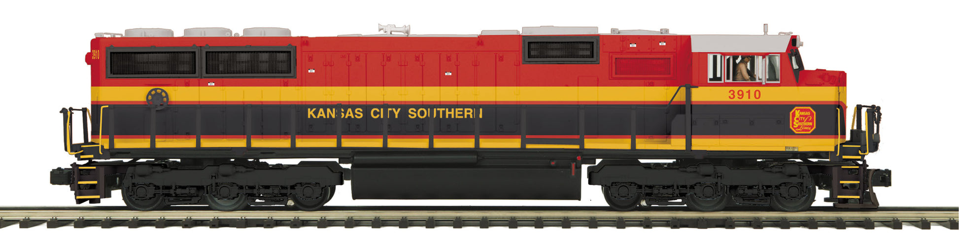MTH 20-20451-1 Kansas City Southern SD70MAC Diesel Engine w/PS3 #3910 (Hi-Rail)