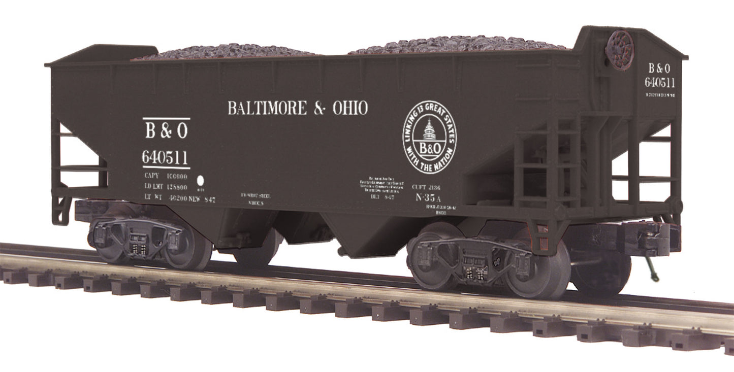 MTH 20-97819 O Baltimore & Ohio 2-Bay Offset-Side Steel Hopper #640511