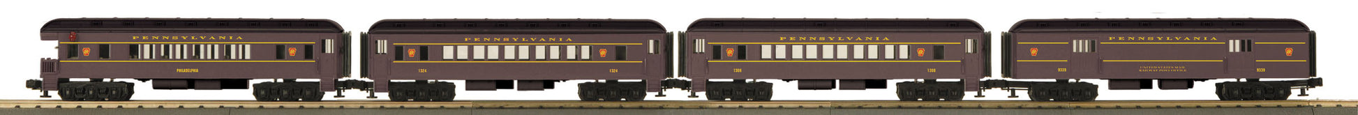 MTH 33-6260 O Pennsylvania Rugged Rails O-27 Madison Passenger Set (Set of 4)