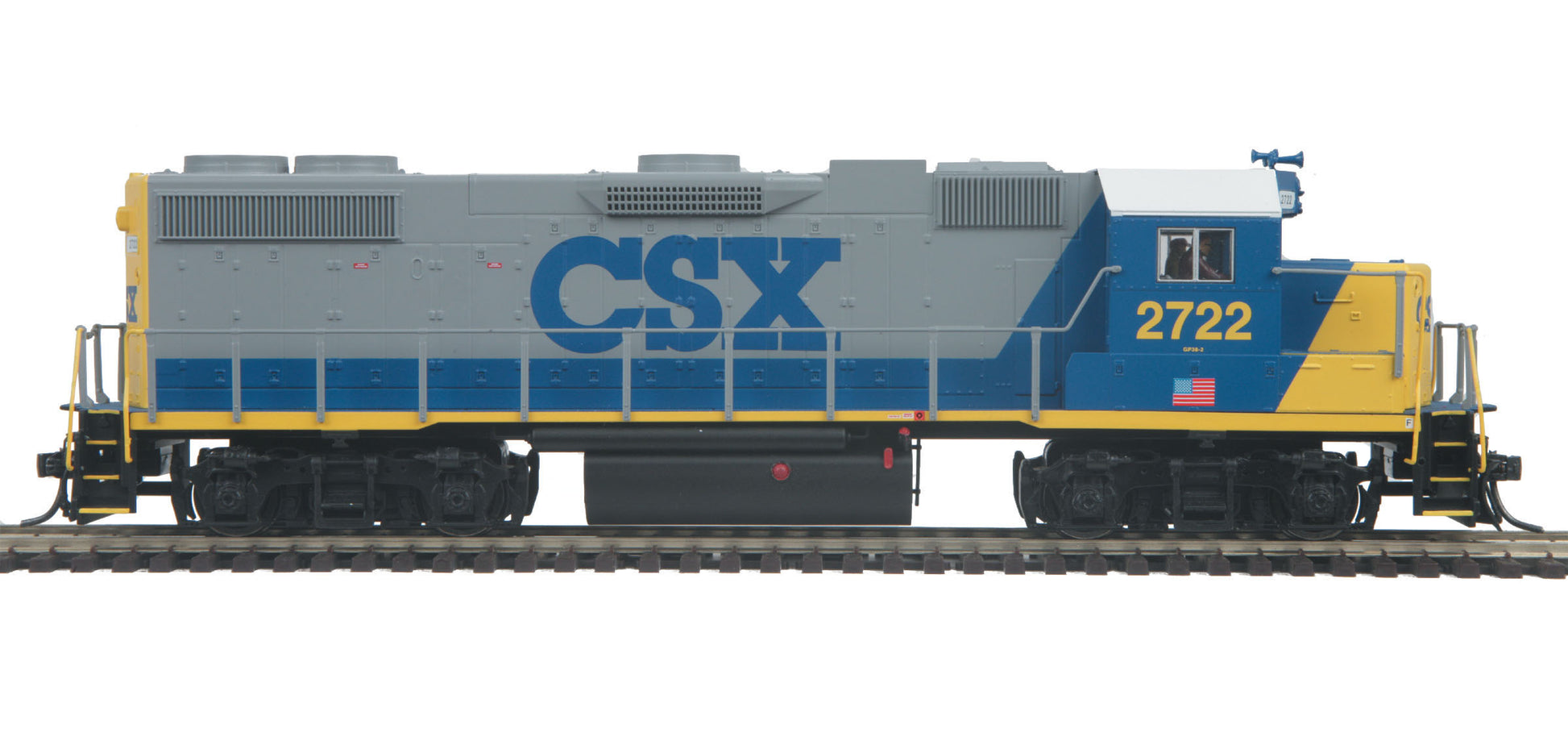 MTH 85-2019-1 HO CSX GP38-2 Diesel Engine with Proto-Sound 3 #2722
