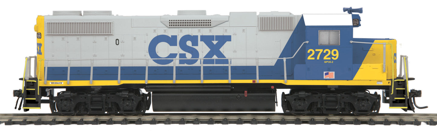 MTH 85-2021-1 HO CSX GP38-2 Diesel Engine with Proto-Sound 3 #2729