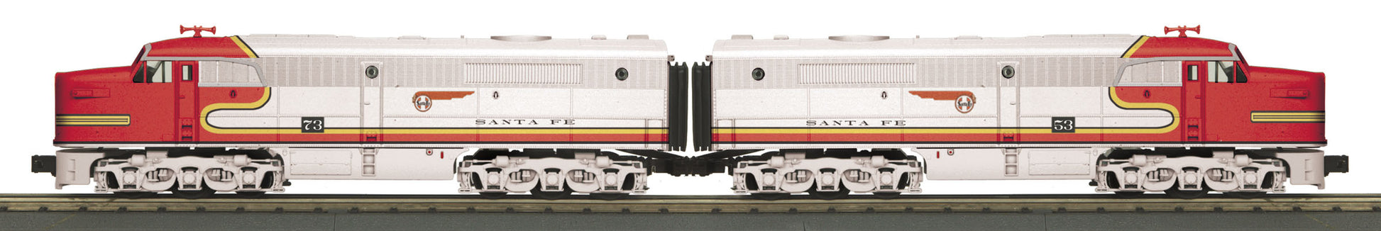 MTH 30-20277-1 Santa Fe Alco PA AA Diesel Engine Set w/PS 3.0 #53/73
