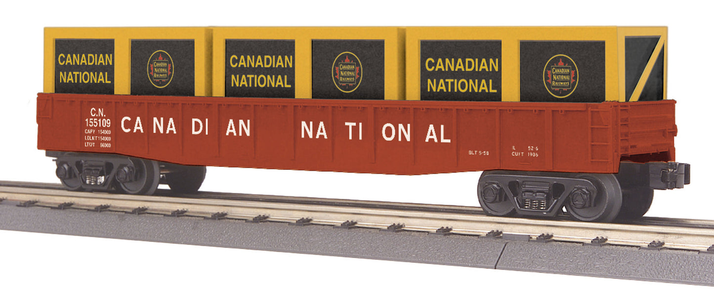 MTH 30-72157 O Canadian National Gondola Car with Crates #155109