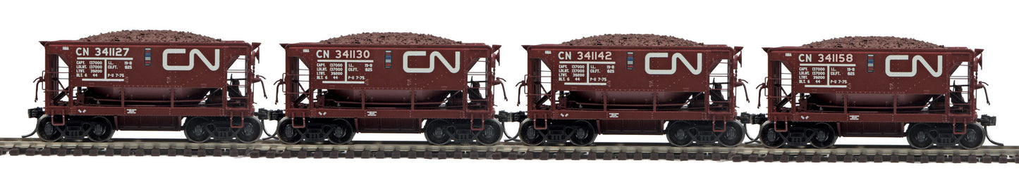 MTH 80-9008-4 HO Canadian National 70-To CD Ore Car w/ Load #1 (Set of 4)