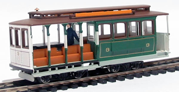 Bachmann 60531 HO Municipal Cable Car Electric Locomotive #3 (green)