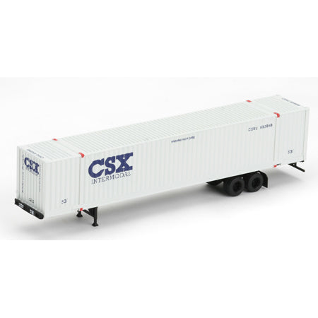 Athearn 26563 HO CSX 53' Chassis with Container #1