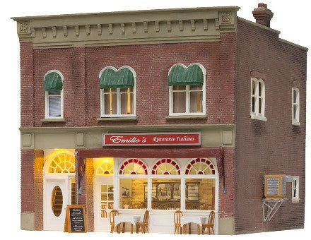 Woodland Scenics BR4945 N Built-&-Ready Emilio's Italian Restaurant Building