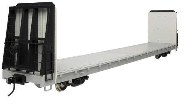 Atlas 2001700 O Undecorated 62' Bulkhead Flatcar - 3 Rail