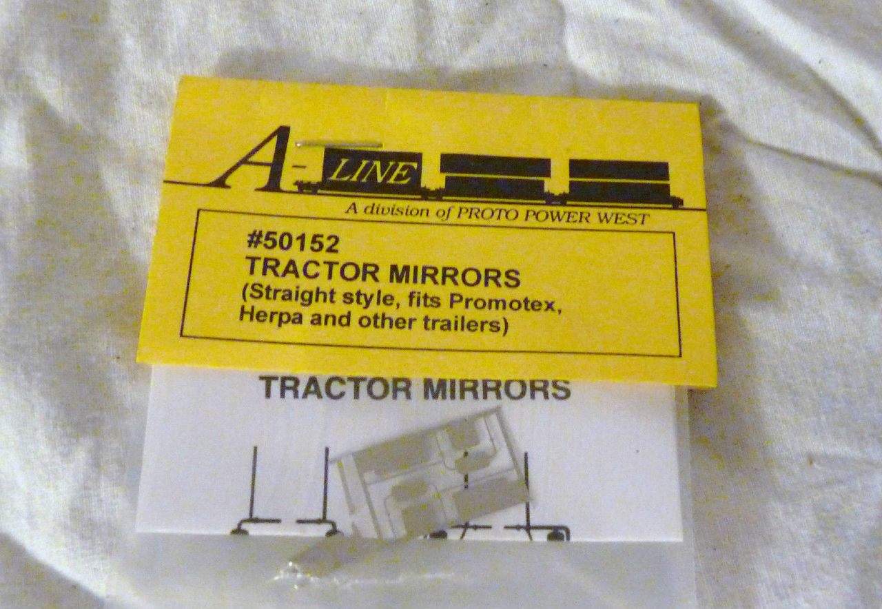 A-Line 50152 HO Truck Tractor Straight Photo-Etched Mirrors Herpa-Athearn (4)