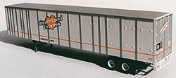 A-Line 50505 HO 53' Plate Trailer-Painted White w/ Silver Ribs Heartland Decals