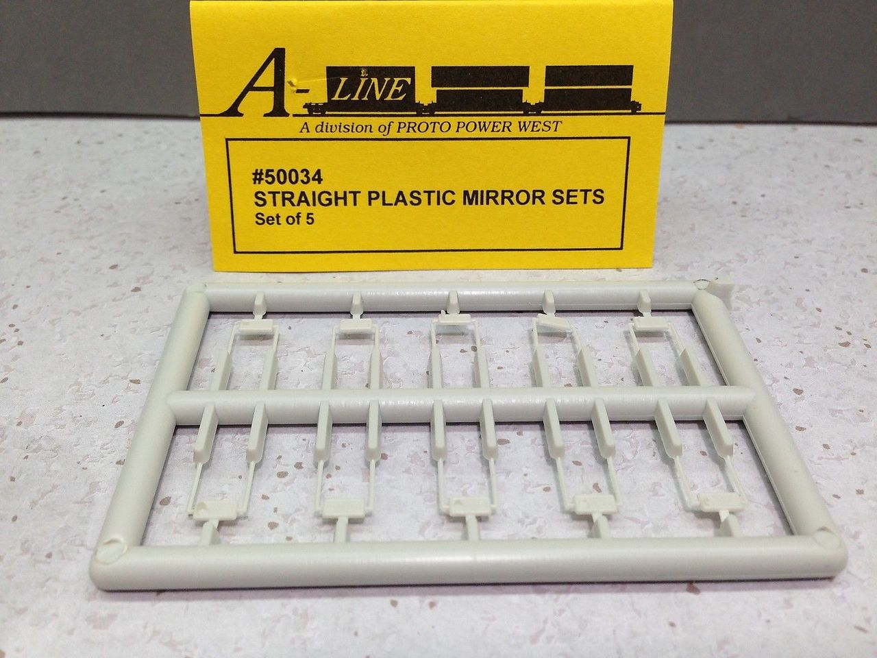 A-Line 50034 HO Straight Plastic Tractor Mirrors (Pack of 5)