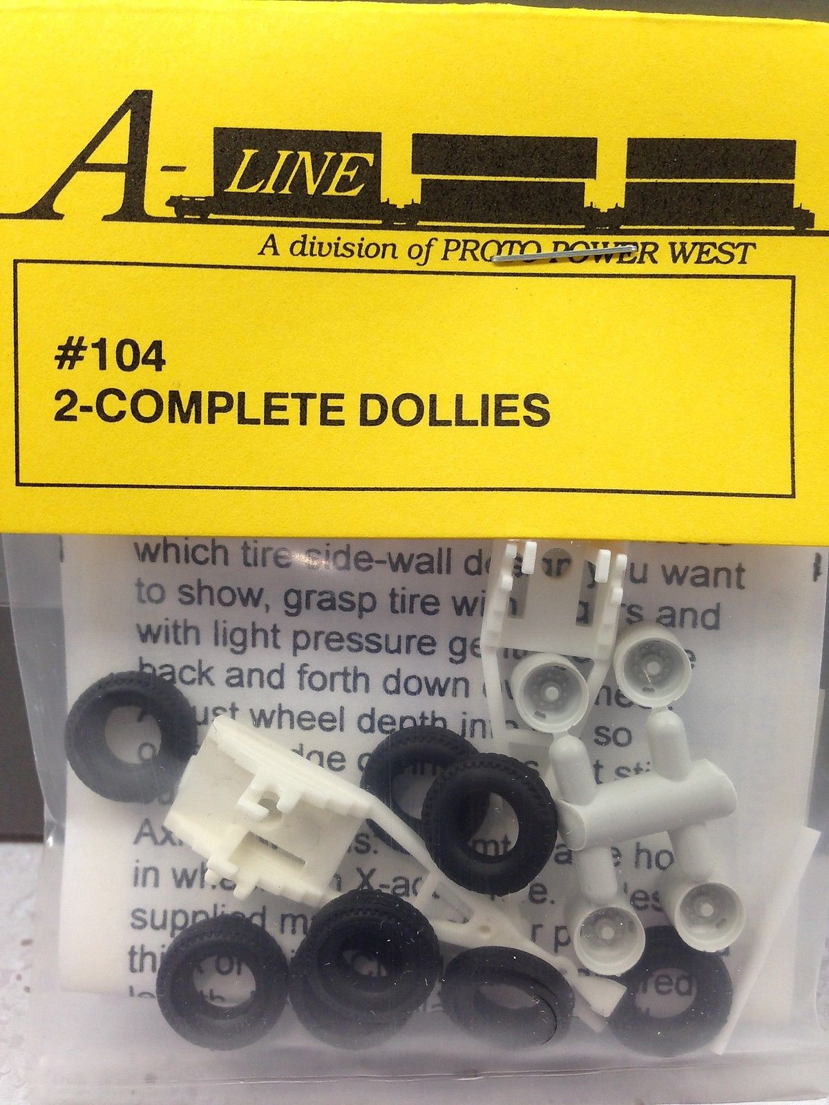 A-Line 104 HO Dollies Complete Unit (Pack of 2)