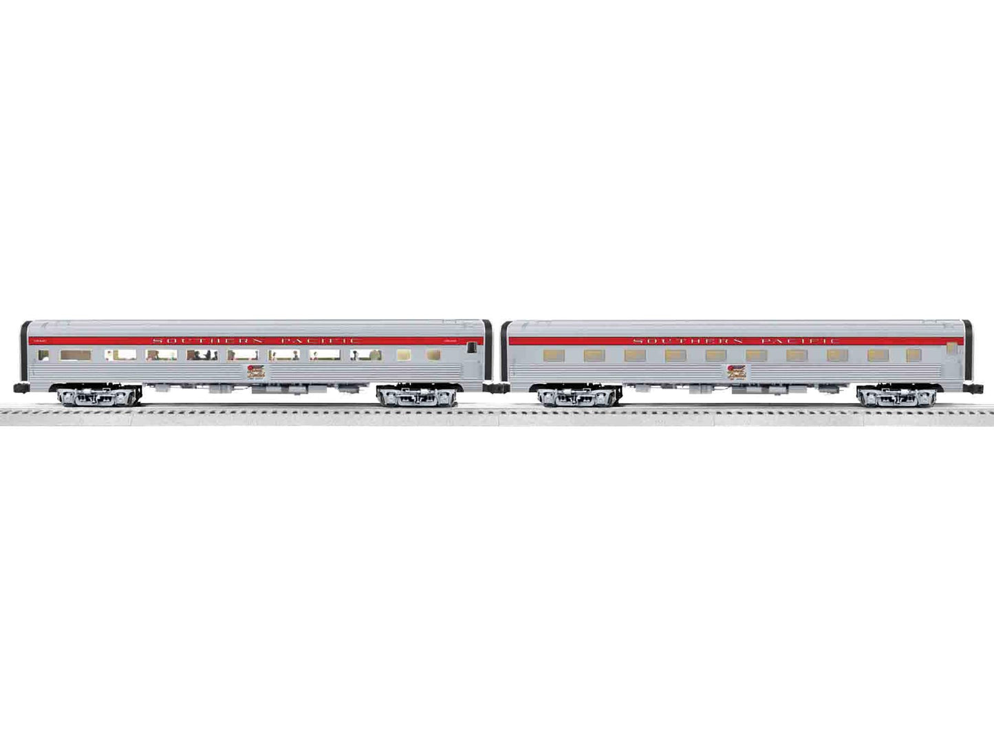 Lionel 6-81975 O Southern Pacific 18" Aluminum Car Smooth-Side Coach/Sleeper Set