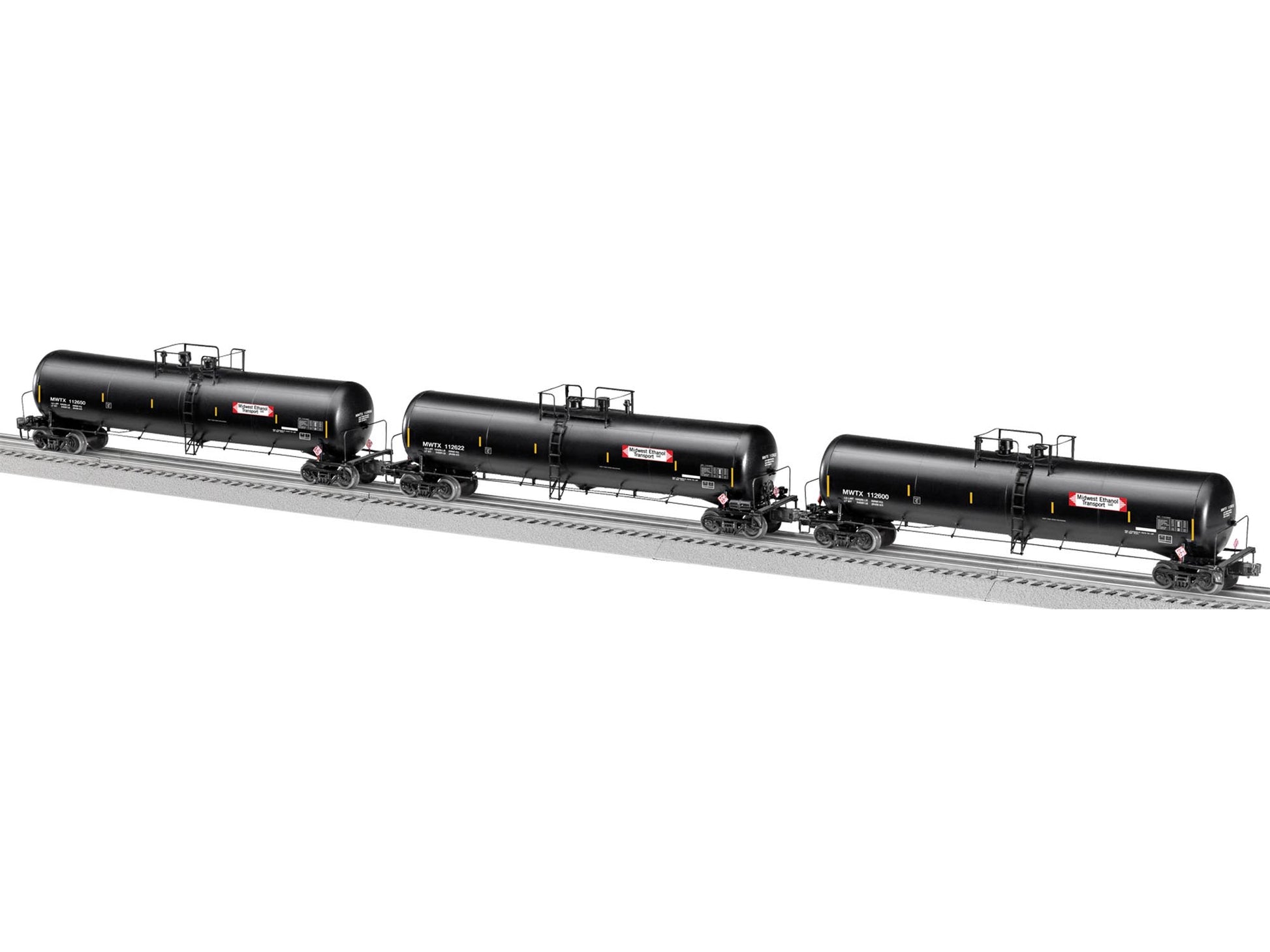 Lionel 6-82648 O Midwest 30K-Gallon Tank Car 3-Pack #112650, 112622, 112600