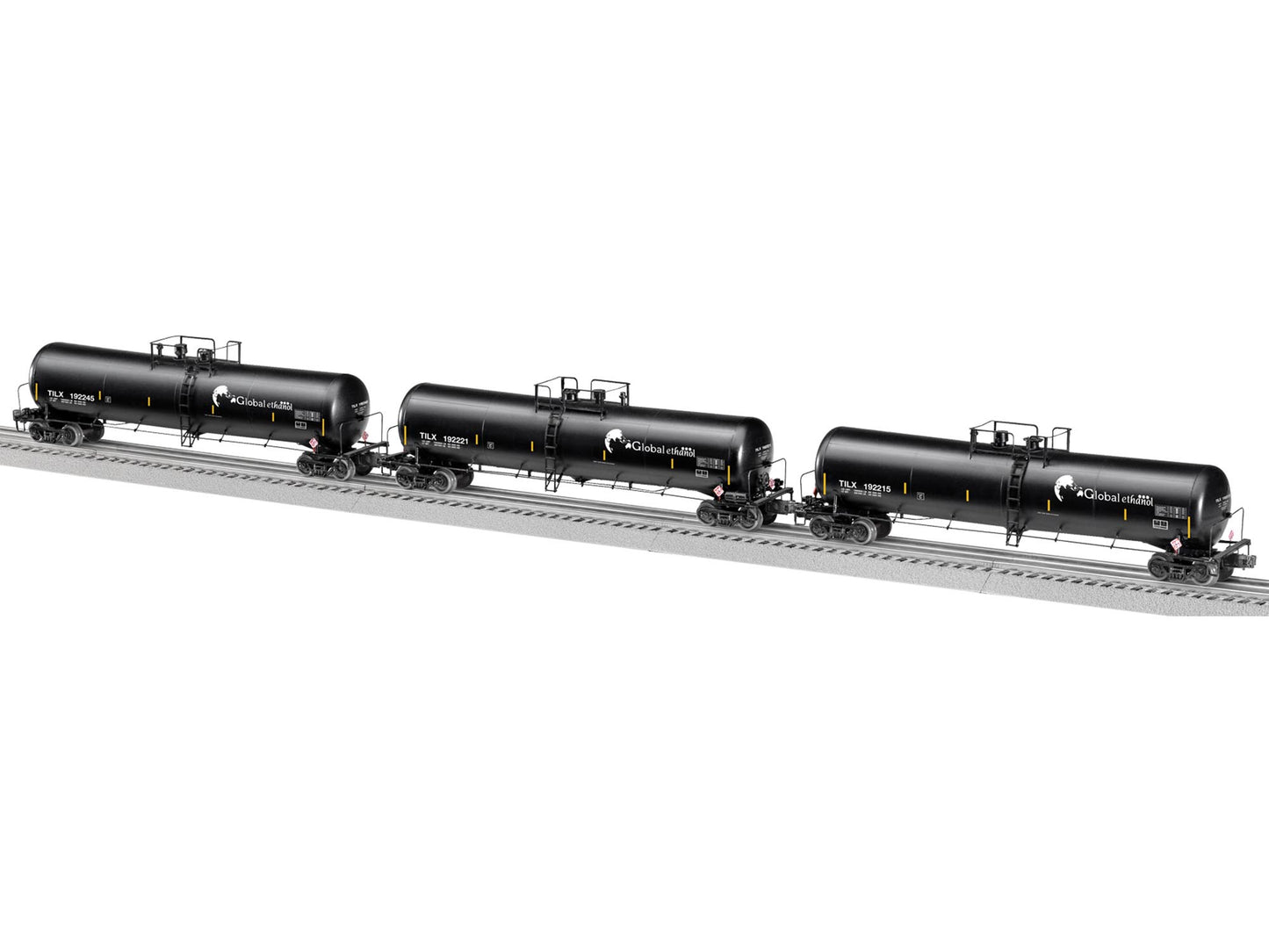 Lionel 6-82652 O Global Ethanol 30K Gallon Tank Car #192215,#192221,#192245 (3)