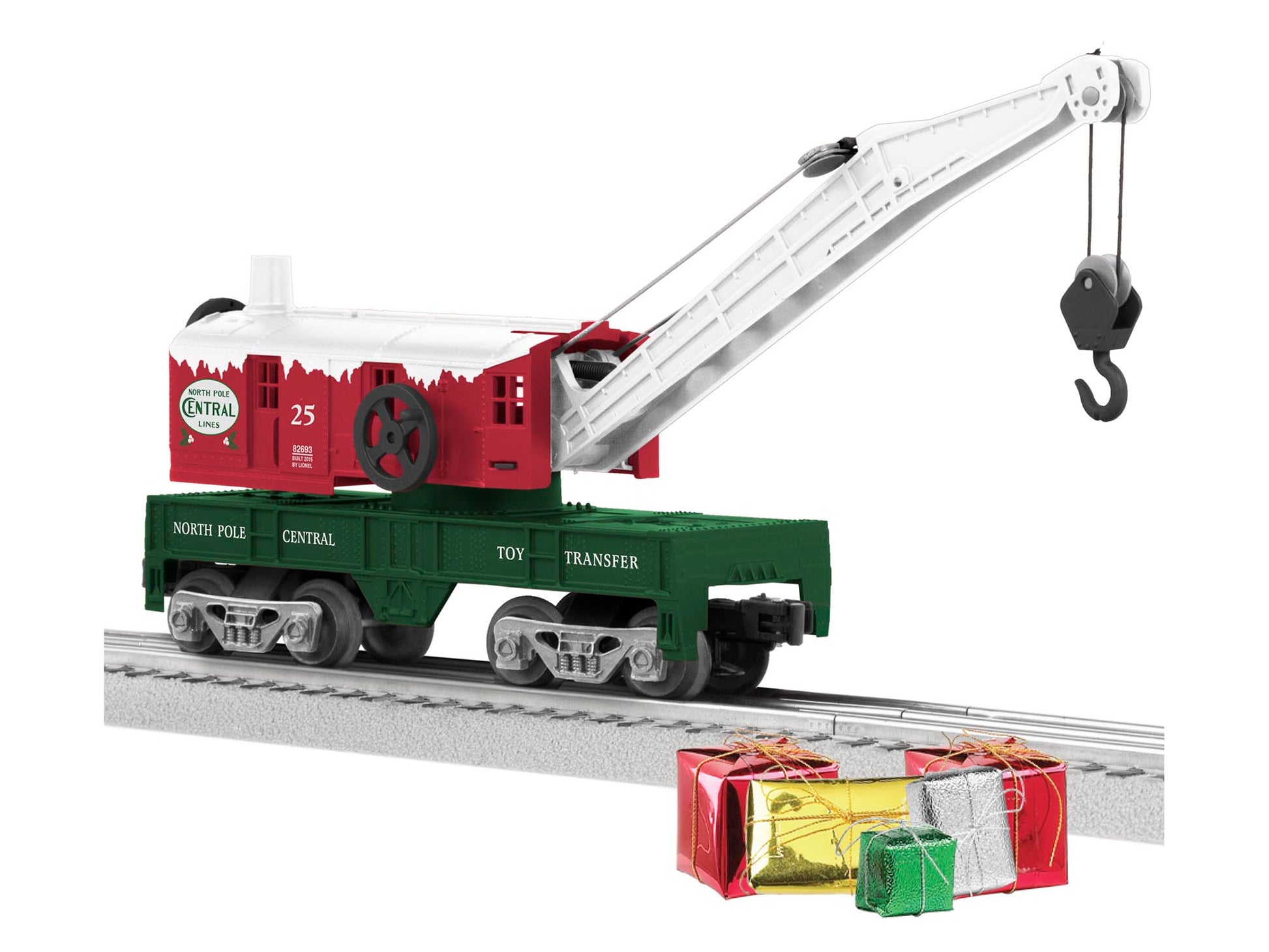 Lionel 6-82693 O North Pole Central Crane w/Manually Positionable Boom & Cab #25