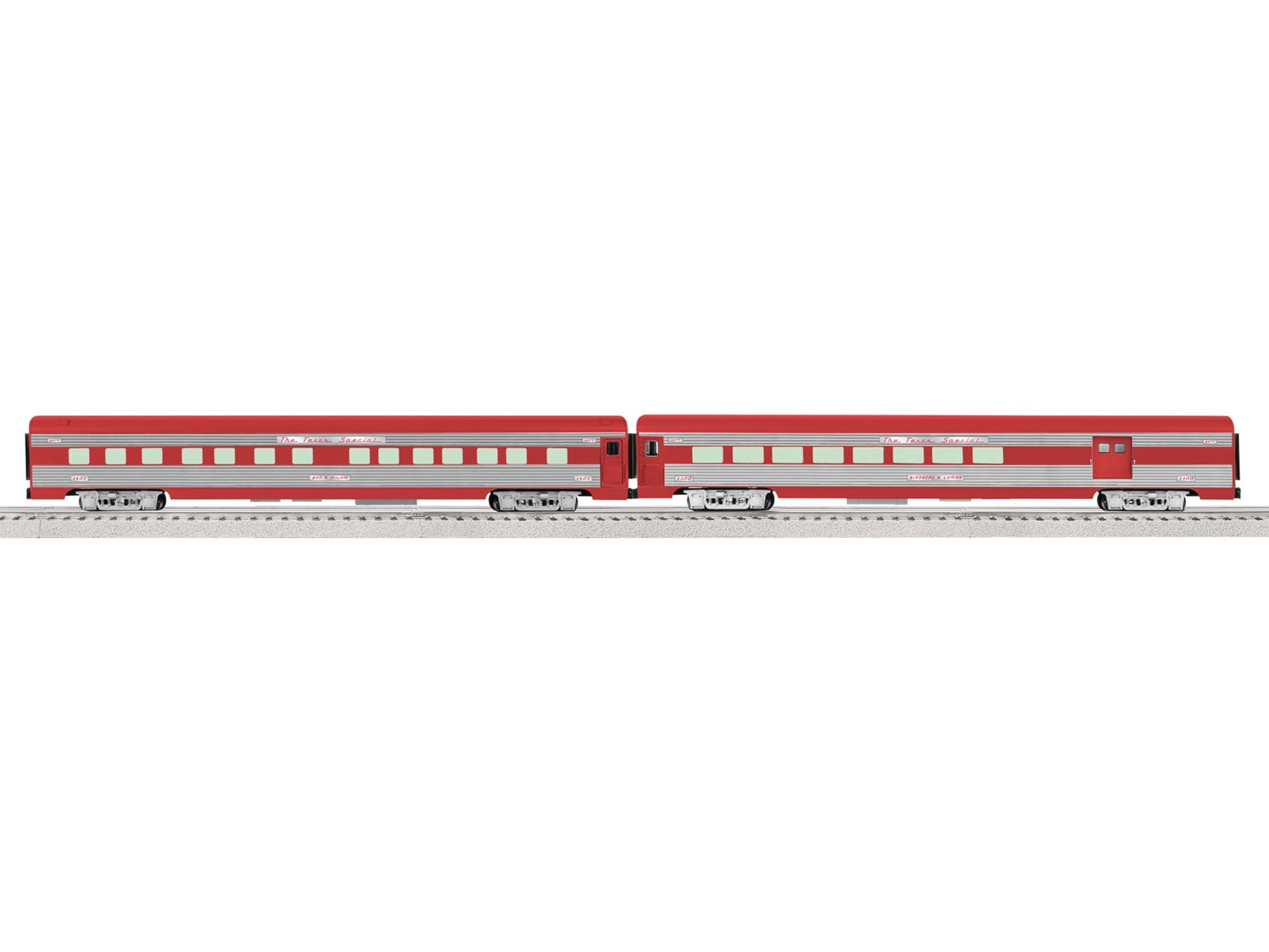 Lionel 6-82579 O Texas Special 21' Streamlined Passenger Car Set (2)