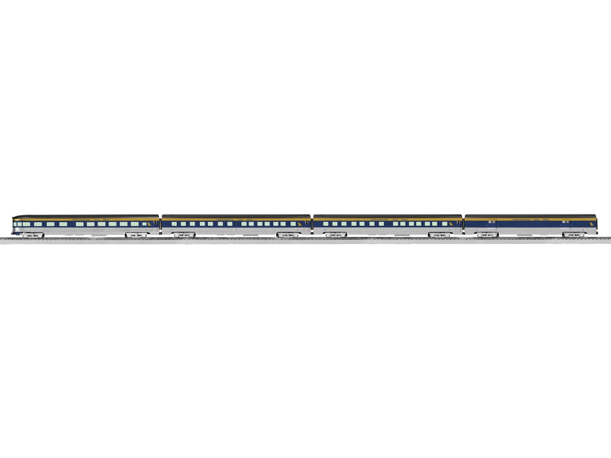 Lionel 6-82582 O Chesapeake & Ohio 21' Streamlined Passenger Car Set (4)