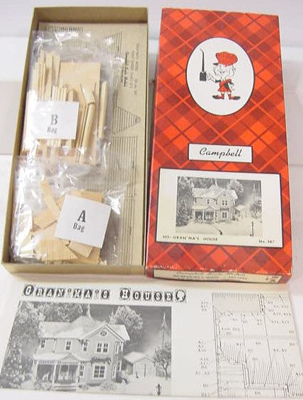 Campbell Scale Models 387-1995 HO Gran'ma's House Building Kit