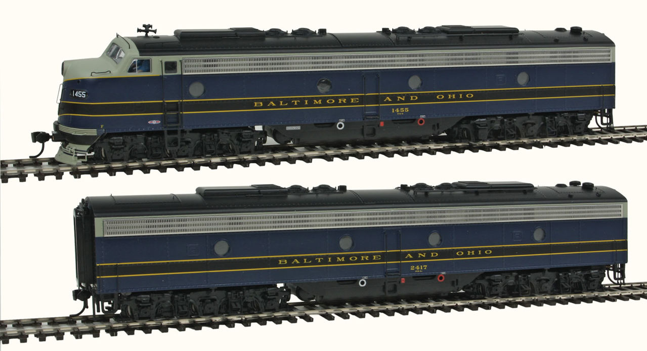 Walthers 920-48369 HO Baltimore & Ohio EMD E9A/E8Bm Standard DC #1455/2417