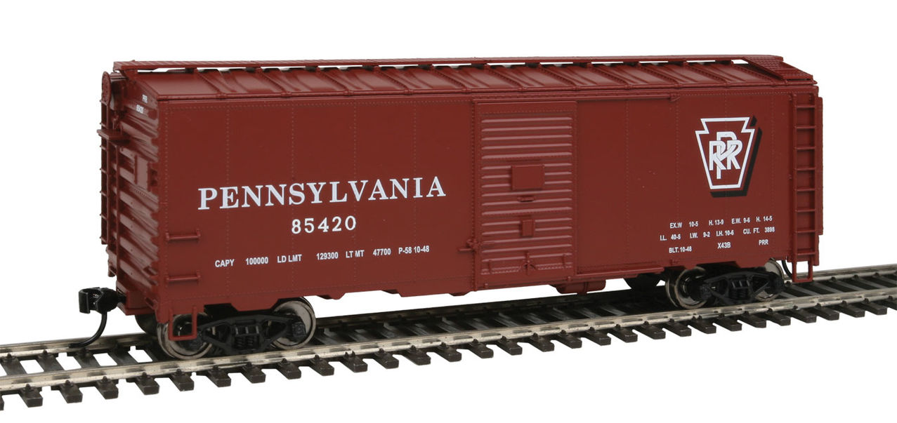 Walthers 910-1760 HO Pennsylvania Railroad 40' AAR 1948 Boxcar RTR #85420