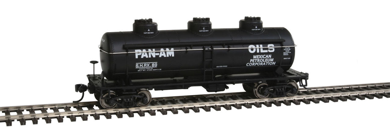 Walthers 910-1105 HO Pan Am Oils SHPX 36' 3-Dome Tank Car #89