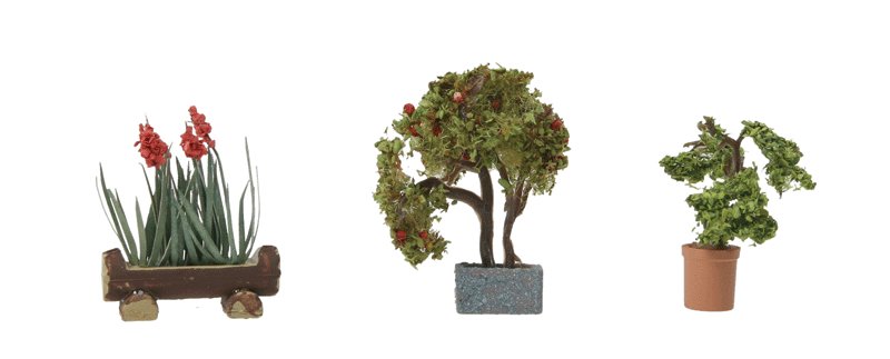 Walthers 949-1087 HO Blooming Plants - Botanicals 3 Plants