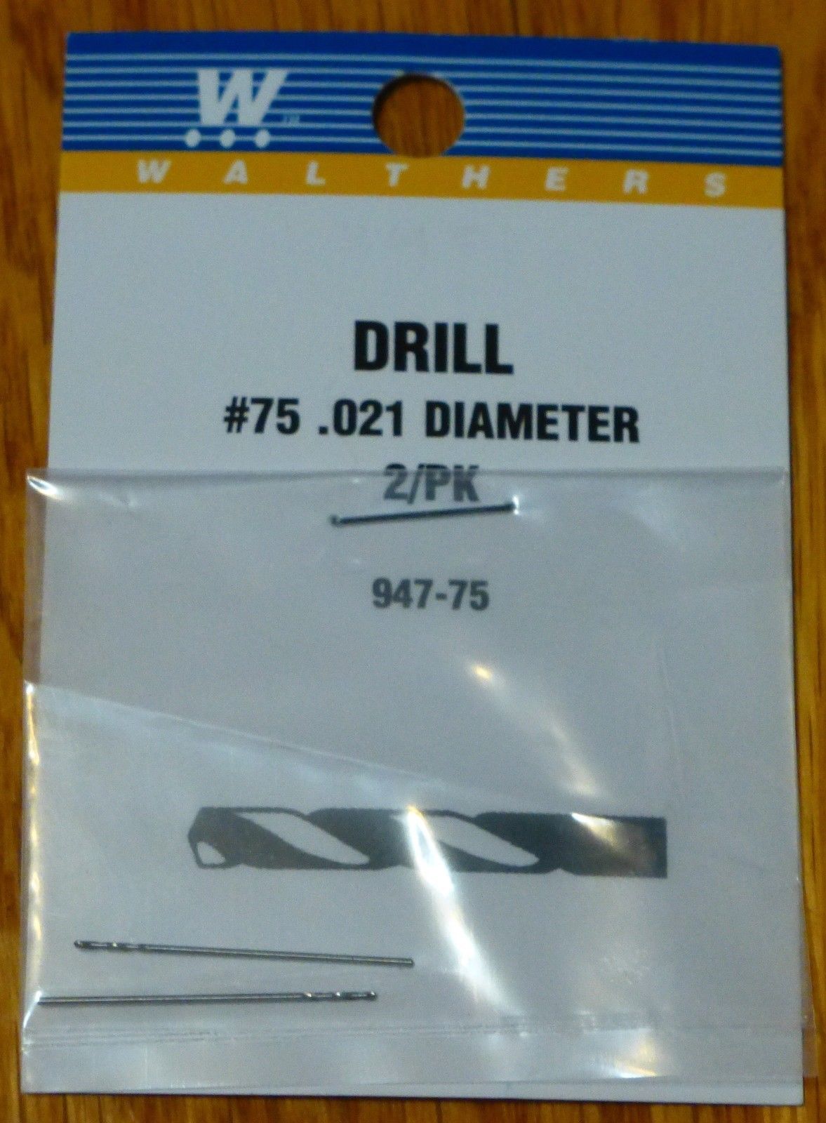 Walthers 947-75 .021" Diameter #75 Drill Bits (Pack of 2)