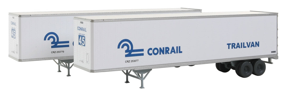 Walthers 949-2208 HO Conrail 45' Stoughton Trailers (Pack of 2)