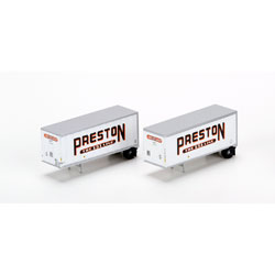 Athearn 10827 N Scale Preston 28' Trailer with Dolly (Pack of 2)