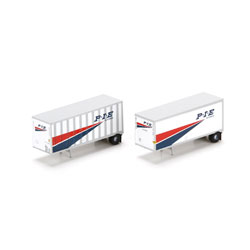Athearn 10828 N PIE 28' Wedge Trailer with Dolly (Set of 2)