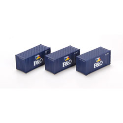 Athearn 27836 HO P&O Nedlloyd 20' Containers (Set of 3)