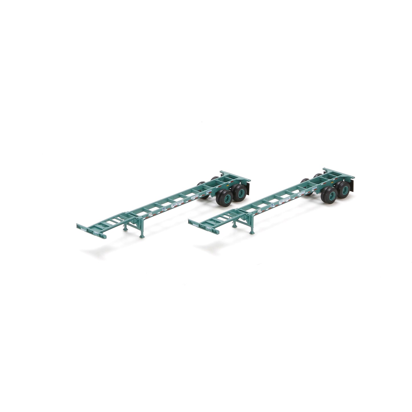 Athearn 27850 HO China Shipping 40' Container Chassis (Set of 2)