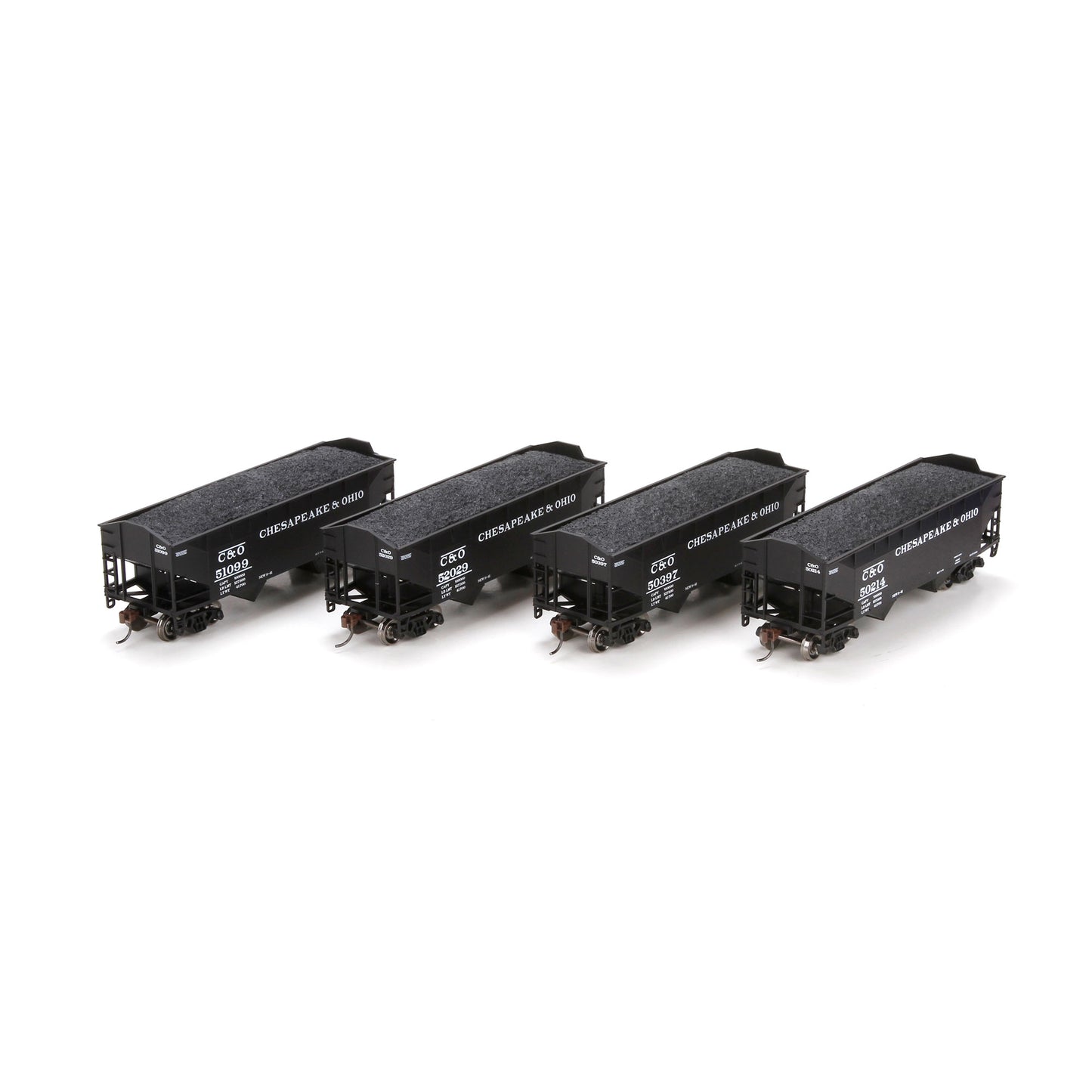 Athearn 70211 HO Chesapeake and Ohio 34' Offset Hopper #2 (4)