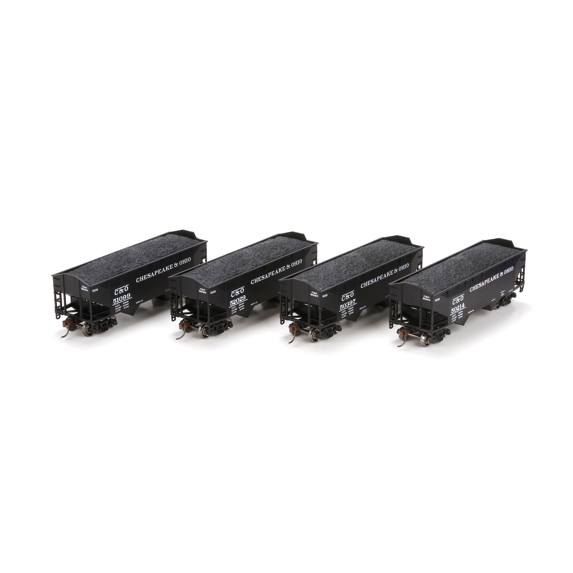Athearn 70211 HO Chesapeake and Ohio 34' Offset Hopper #2 (4)