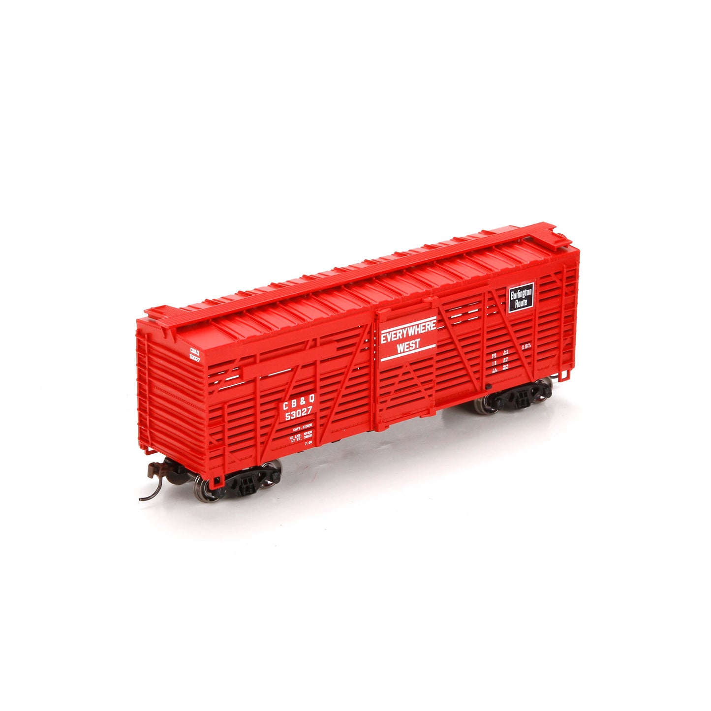Athearn 75986 HO Chicago, Burlington and Quincy 40' Stock Car #53027