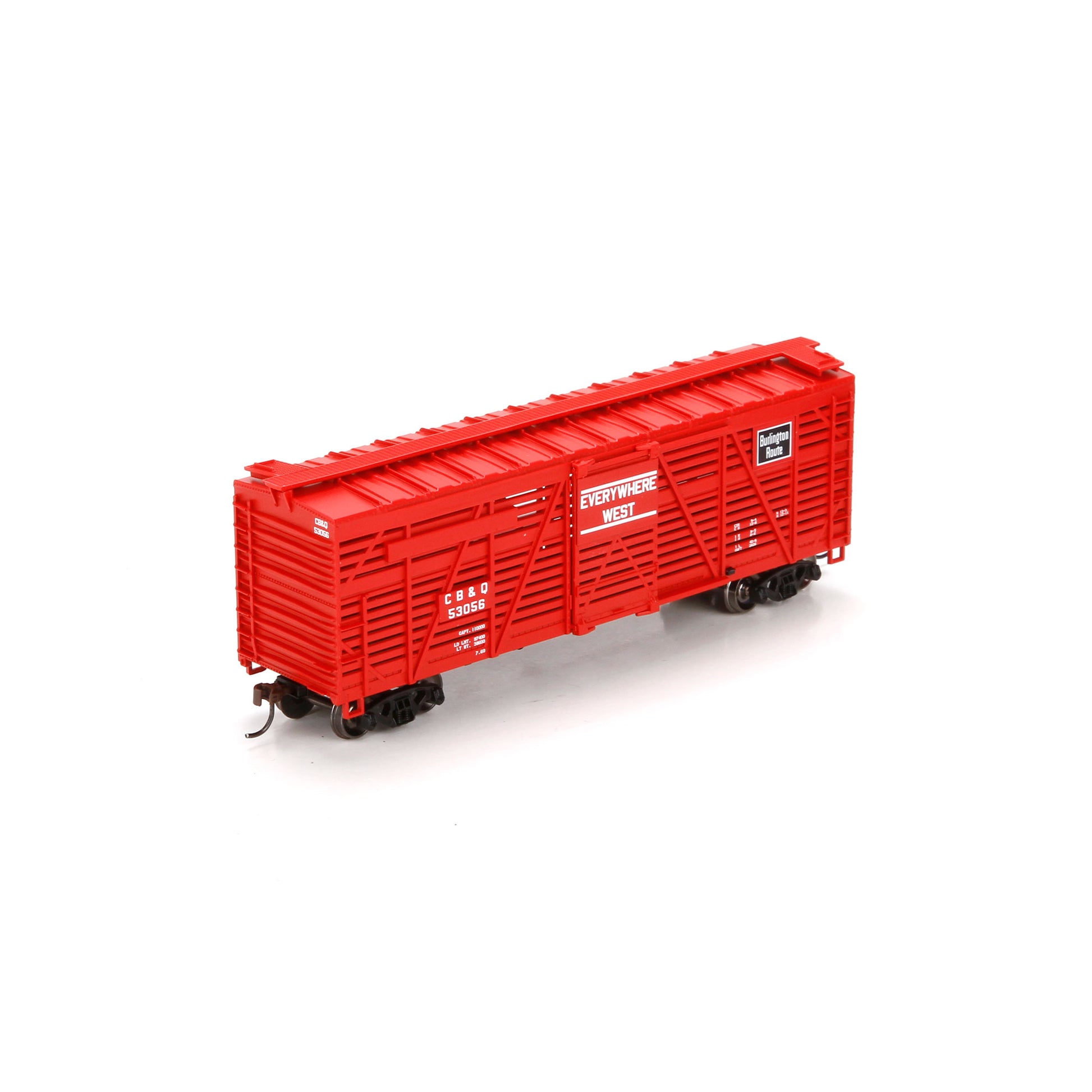 Athearn 75988 HO Chicago, Burlington and Quincy 40' Stock Car #53056