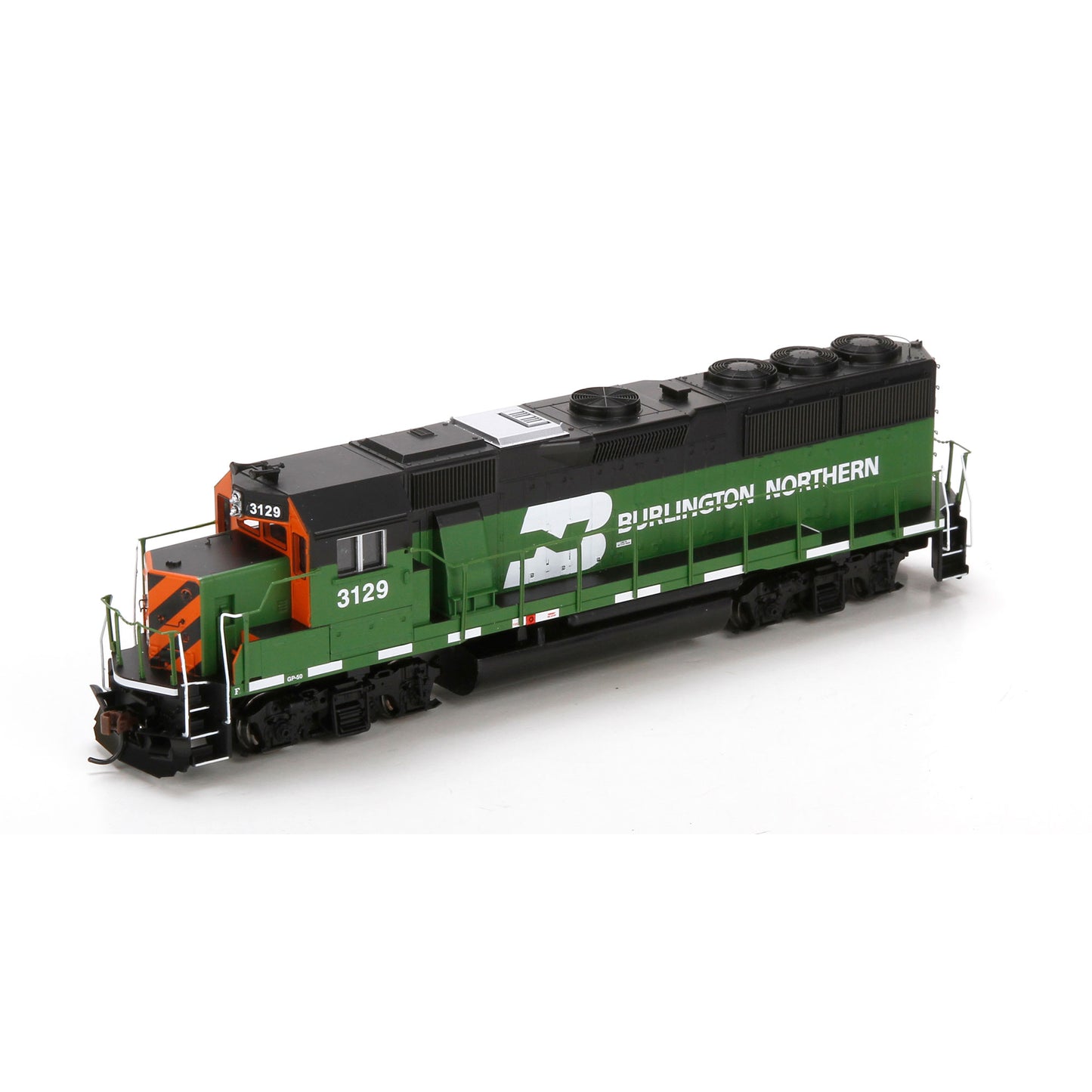 Athearn 77887 HO Burlington Northern GP50 Phase II Tiger Stripe #3129