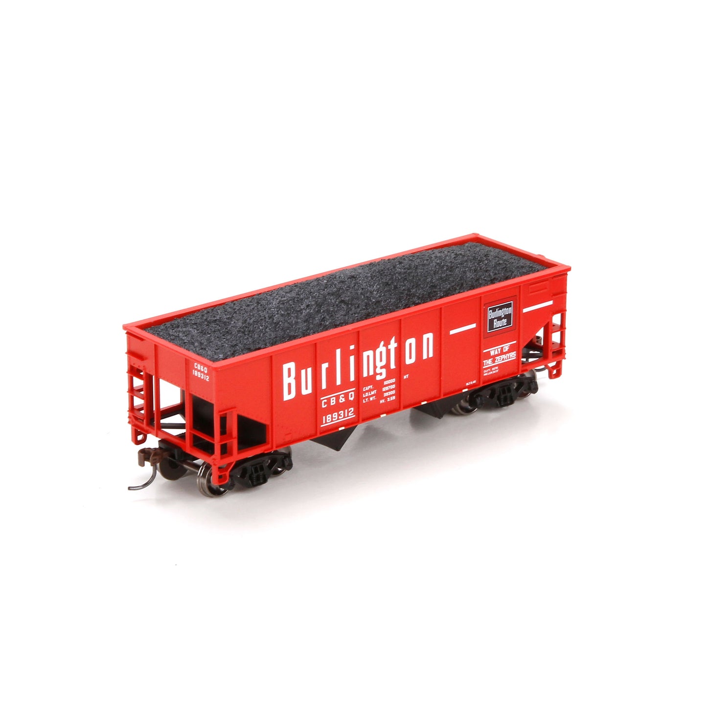 Athearn 79506 HO Chicago, Burlington and Quincy 34' Ribbed Hopper #189312