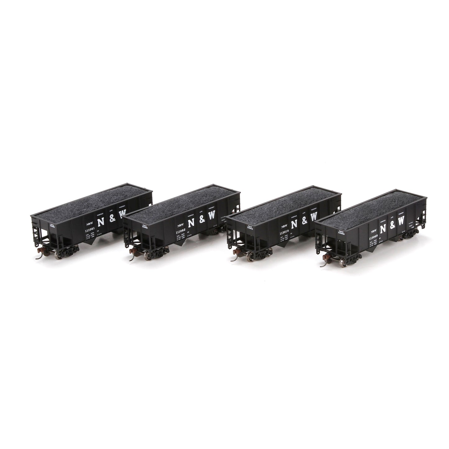 Athearn 79514 HO Norfolk and Western 34' Ribbed Hopper #2 (4)