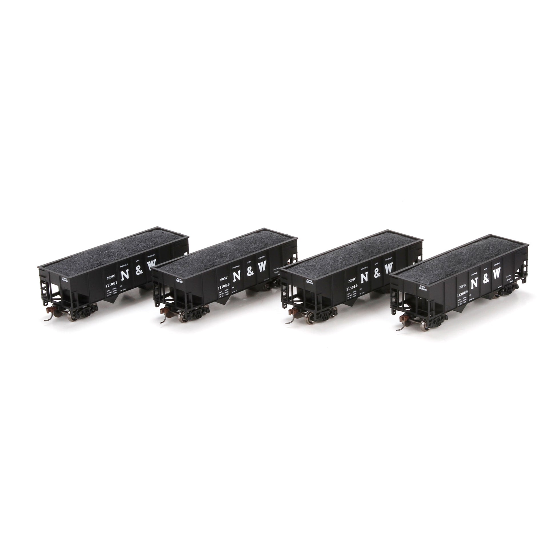 Athearn 79514 HO Norfolk and Western 34' Ribbed Hopper #2 (4)
