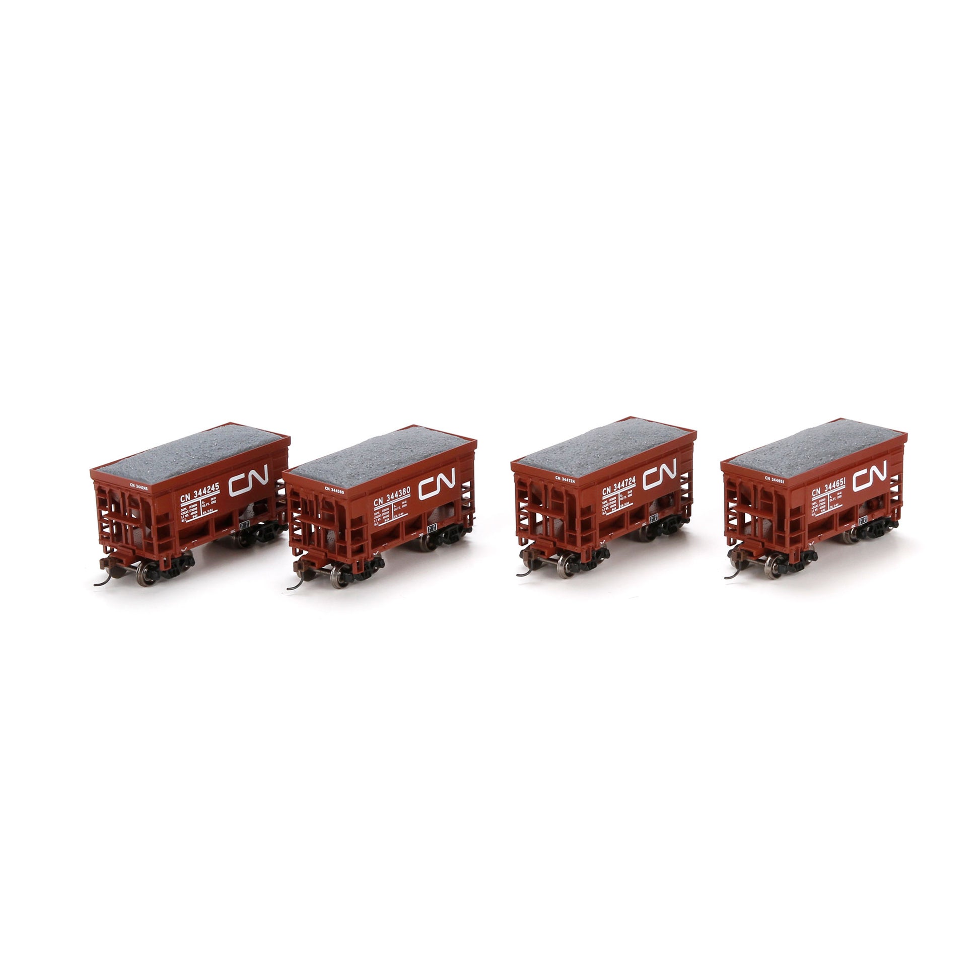 Athearn 87074 HO Canadian National 24' Offset Ore Car with Load #3 (Set of 4)