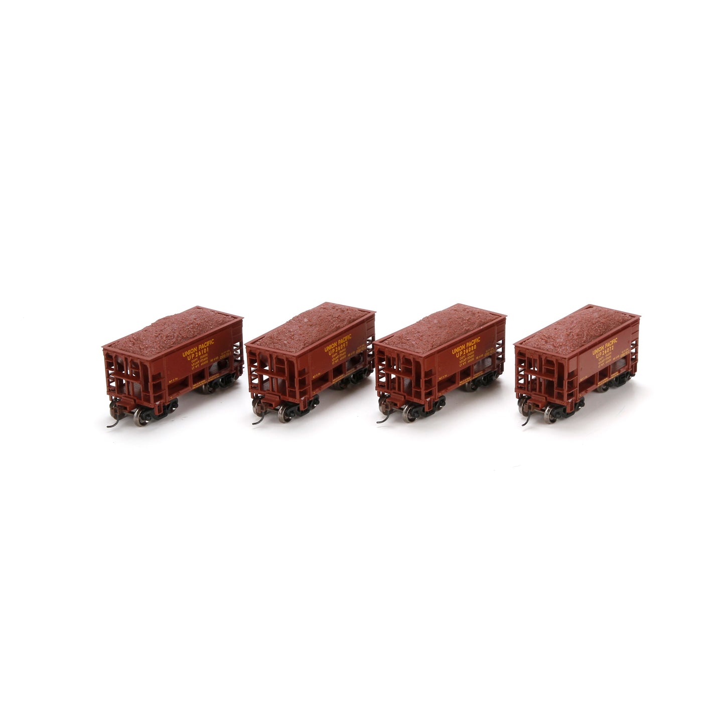 Athearn 87084 HO Union Pacific 24' Offset Ore Car with Load #1 (Set of 4)