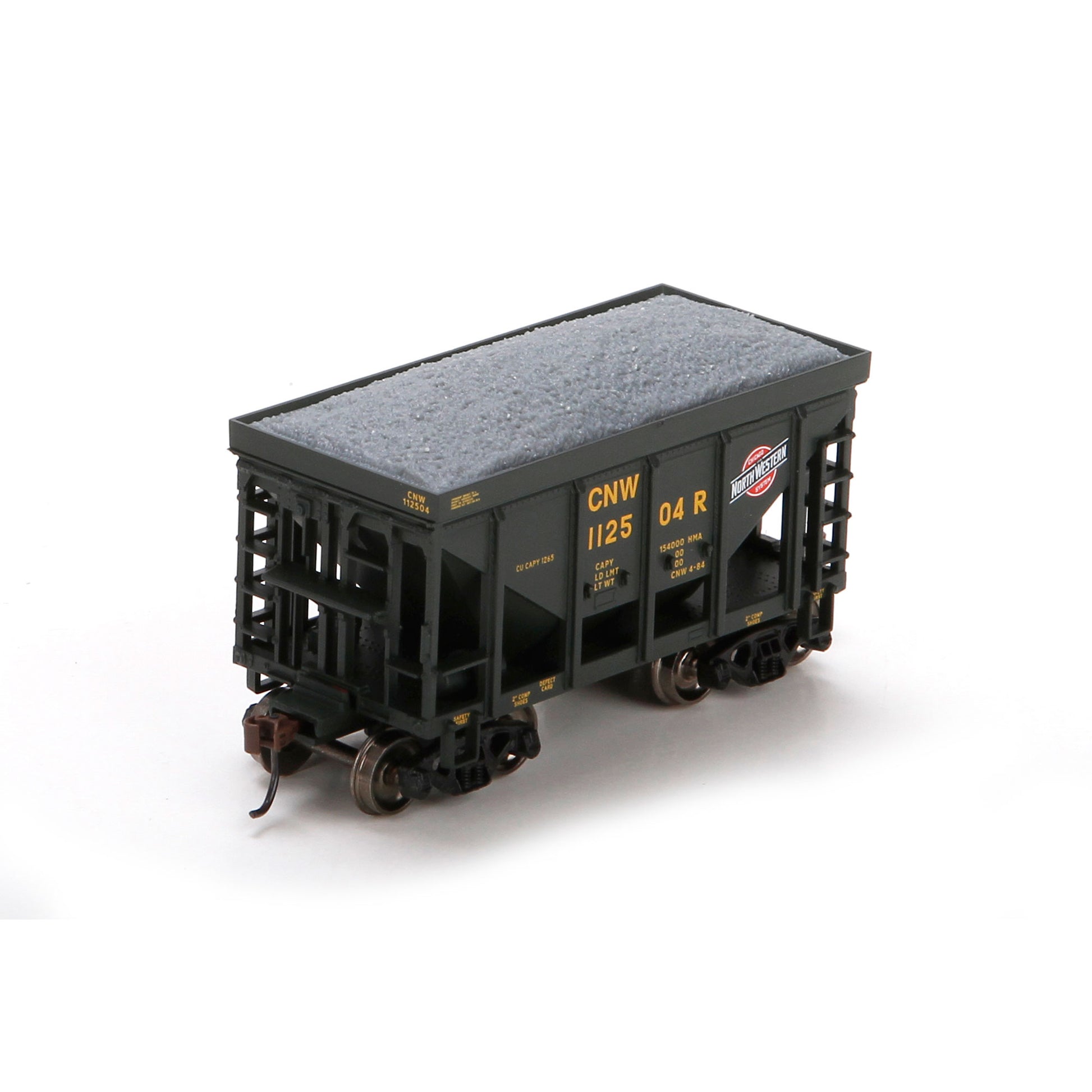 Athearn 87087 HO Chicago and North Western 24' Ribbed Ore Car with Load #112504